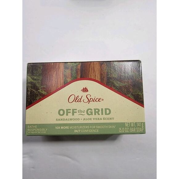 Old Spice Off the Grid Sandalwood + Aloe Vera Scent Bar Soap 5 oz. ea Lot 4 - Picture 6 of 6
